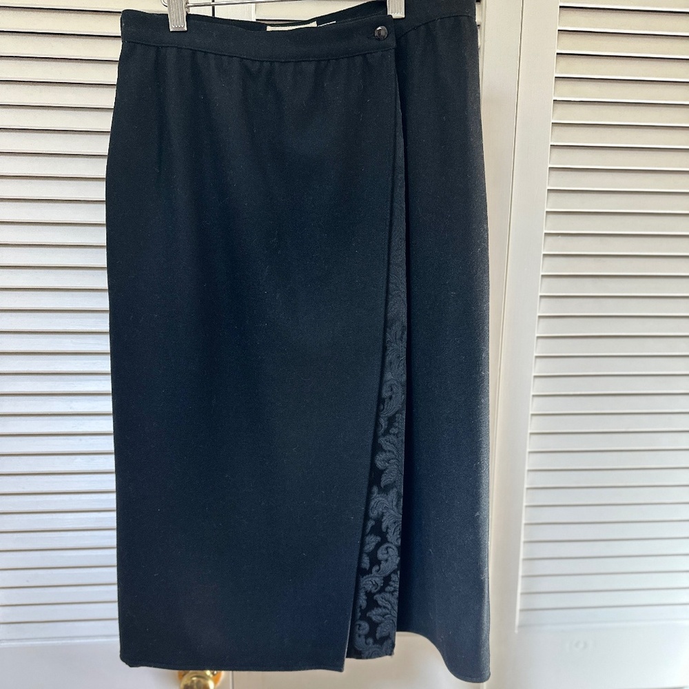 Vintage Genny Gianni Versace Wool Wrap Skirt Made In Italy